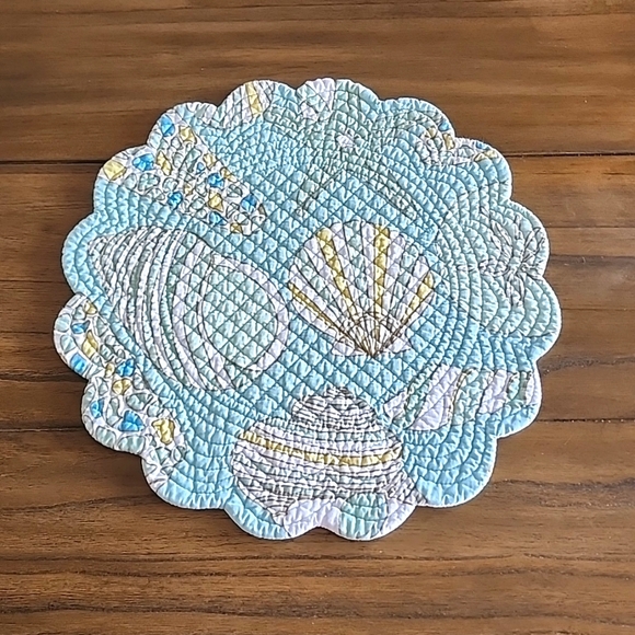 Set of 5 mismatched beach quilted placemats - Picture 11 of 12